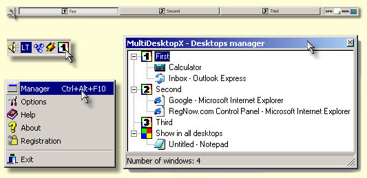 MultiDesktopX Screenshot